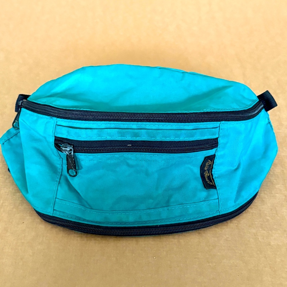 Vintage Eddie Bauer Large 3 Pocket Fanny Pack Hip Waist Belt Bag Y2K Unisex